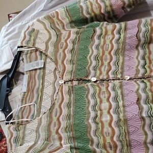 Petite L womens crochet design sheer cardigan.JH Collectibles petite